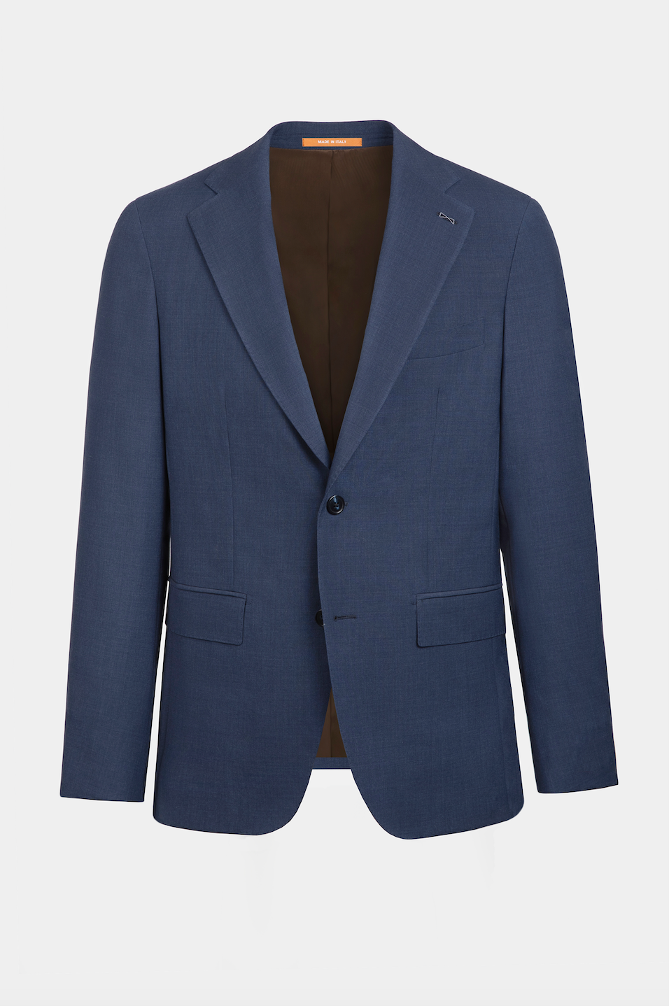 Costum Ego Navy Florentinodelure din lână virgină cu revere crestate și buzunare cu clapă.