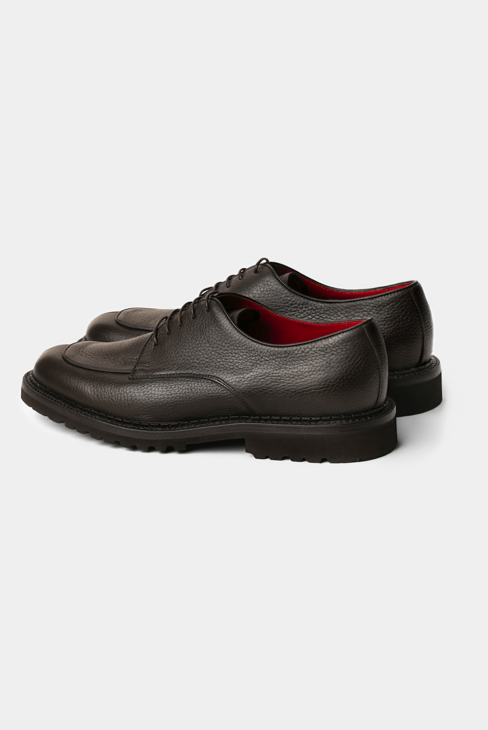Brown Leather Derby Cervo Shoes