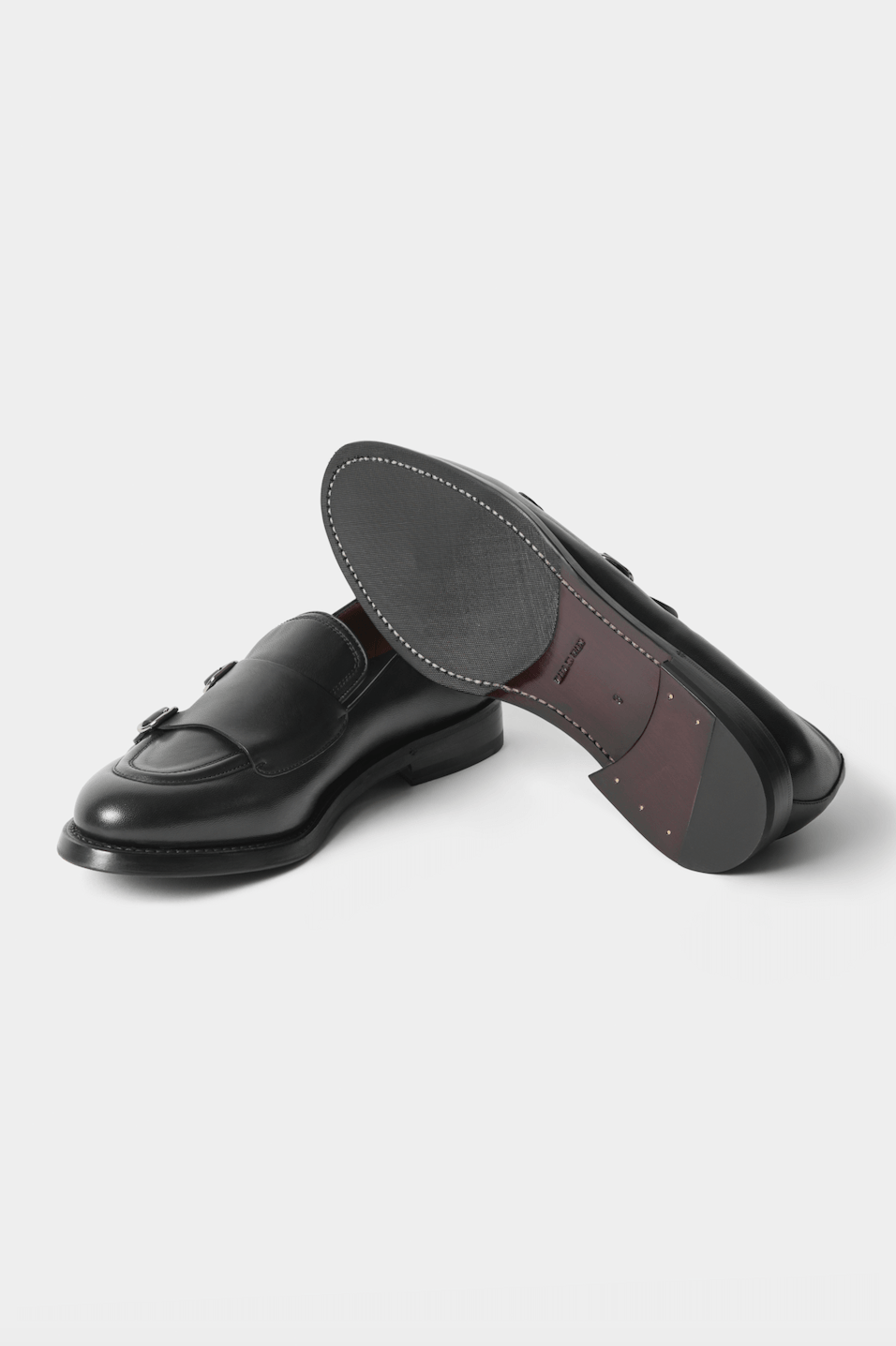 Black Double Monk Shoes