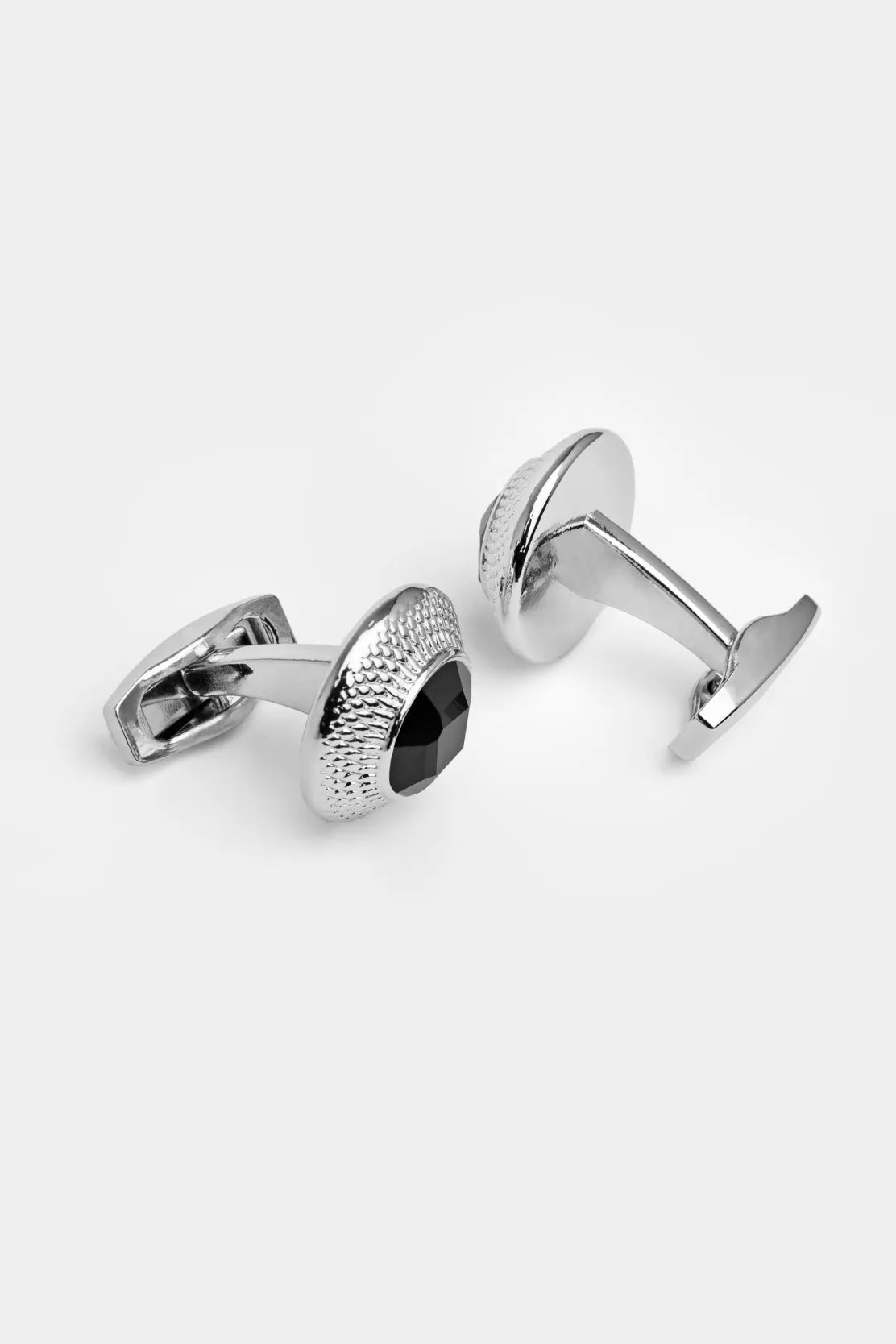Spiral Black Cufflinks - Florentinodelure