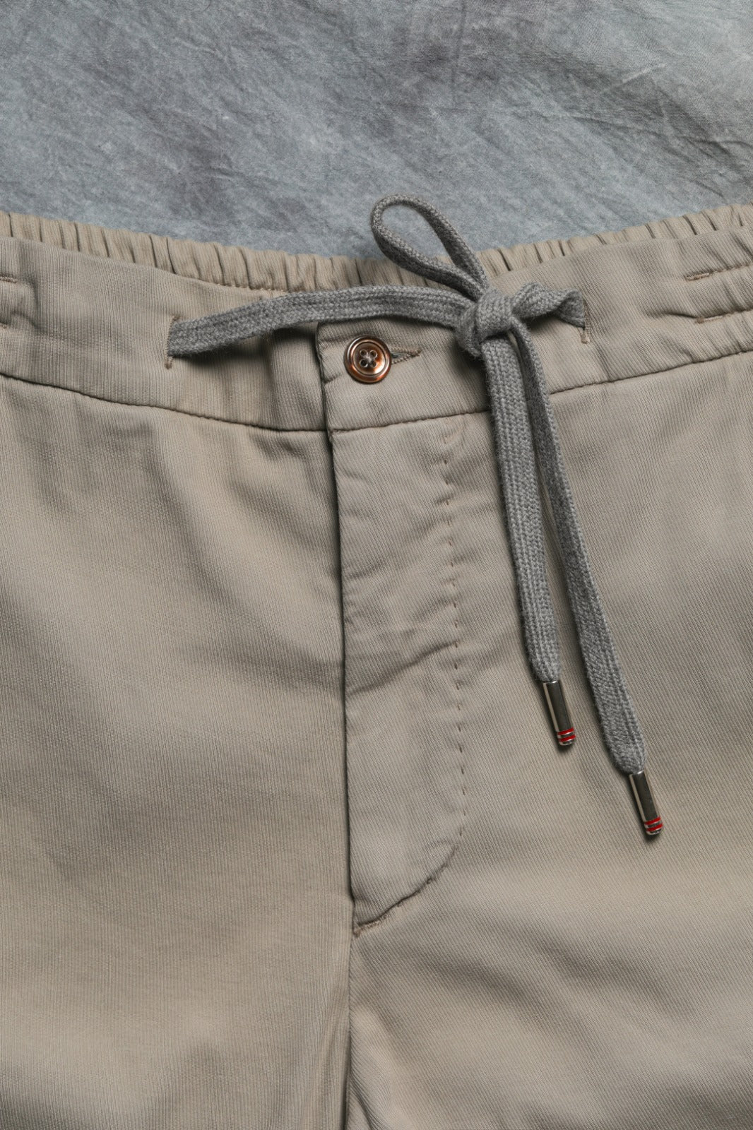 Men's Light Grey Silk Flexo Trousers