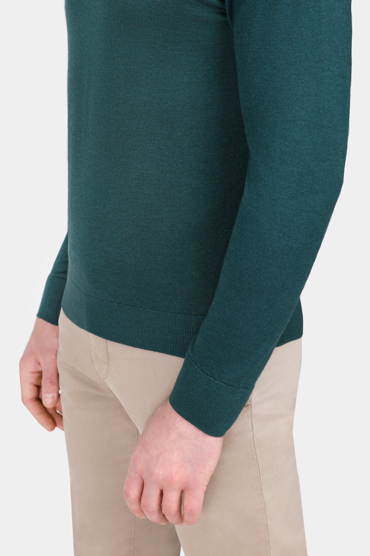 Green Long Sleeve Polo Shirt