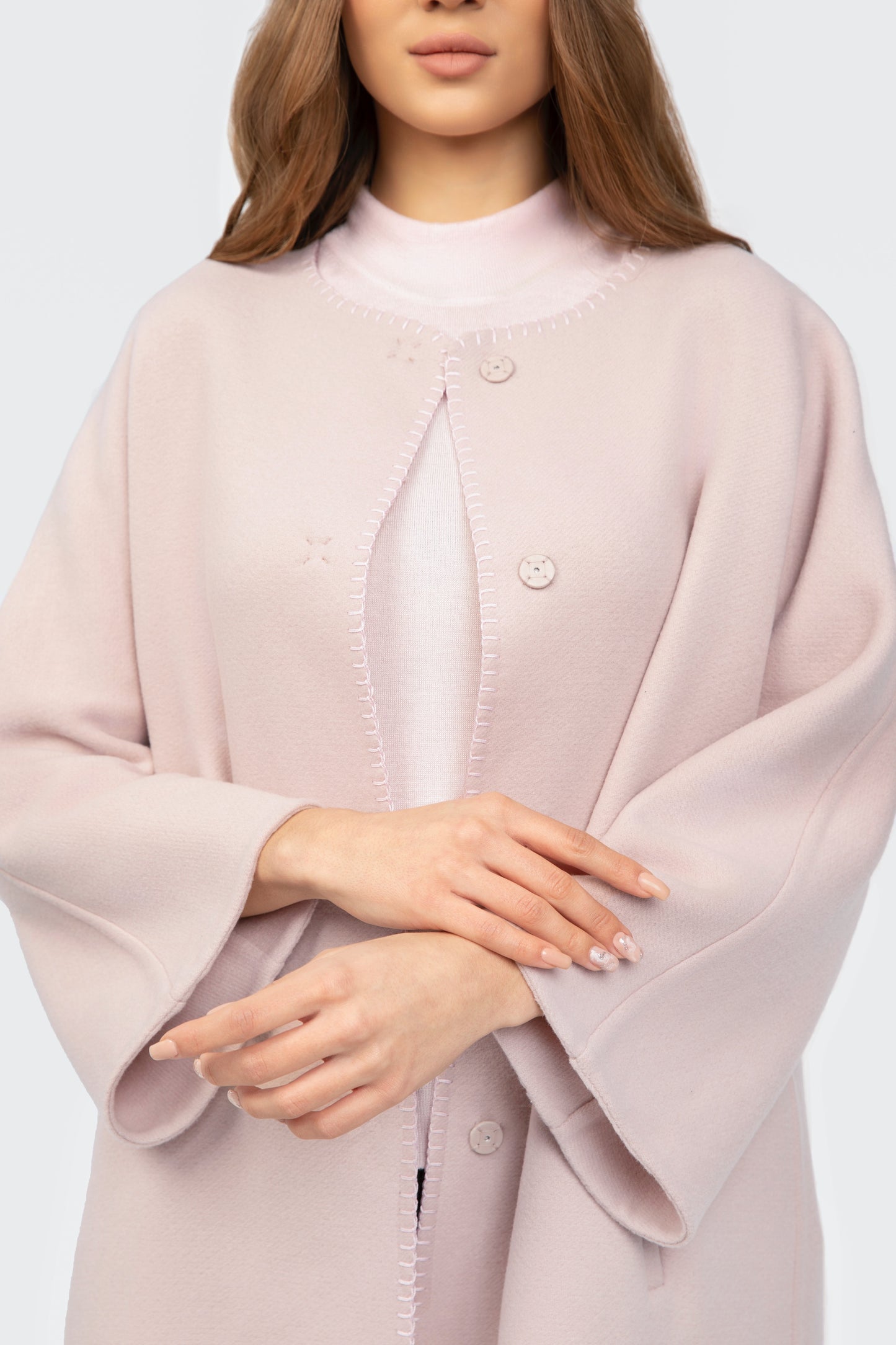 Light Pink Wool Overcoat