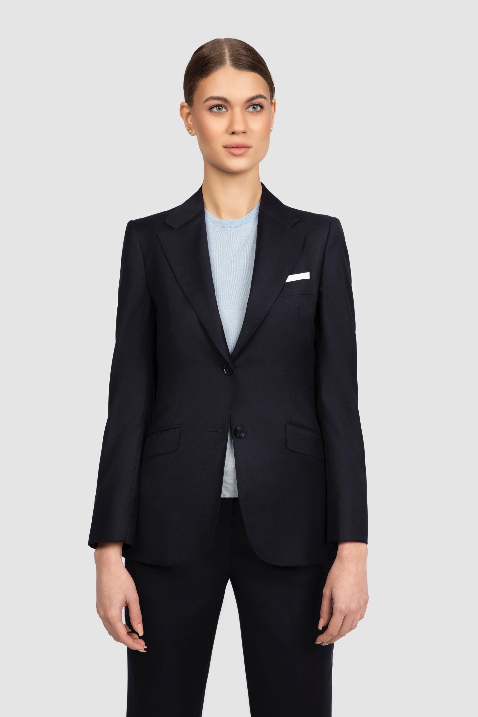 Navy Curve Suit Women's Business Suits