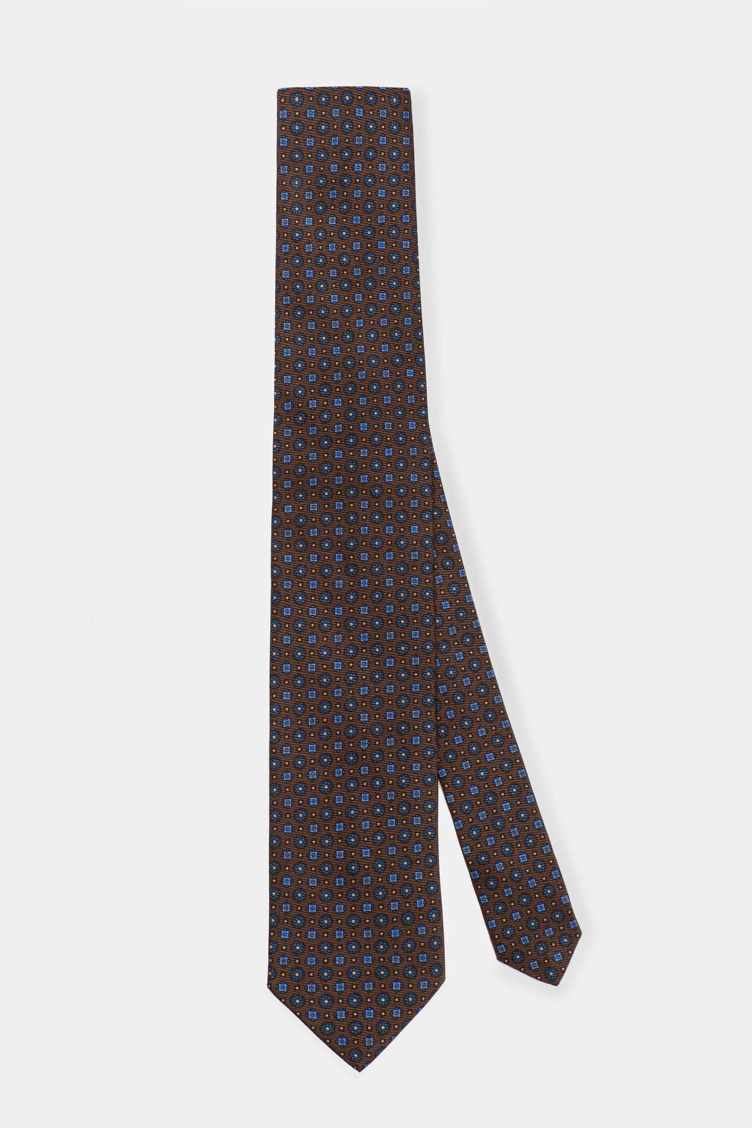 Brown Print Tie