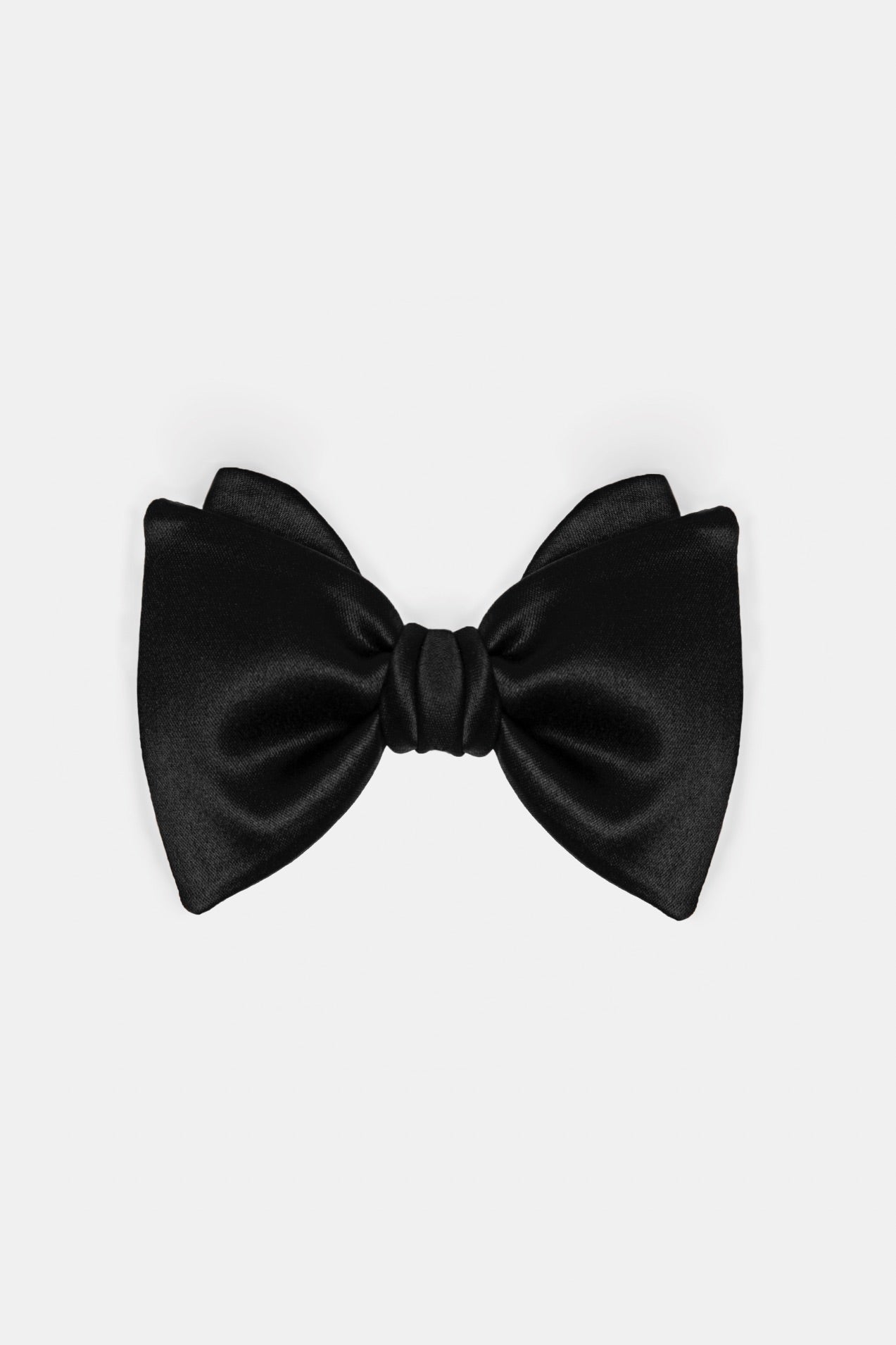 Papion clasic negru din mătase Florentinodelure, elegant și rafinat.