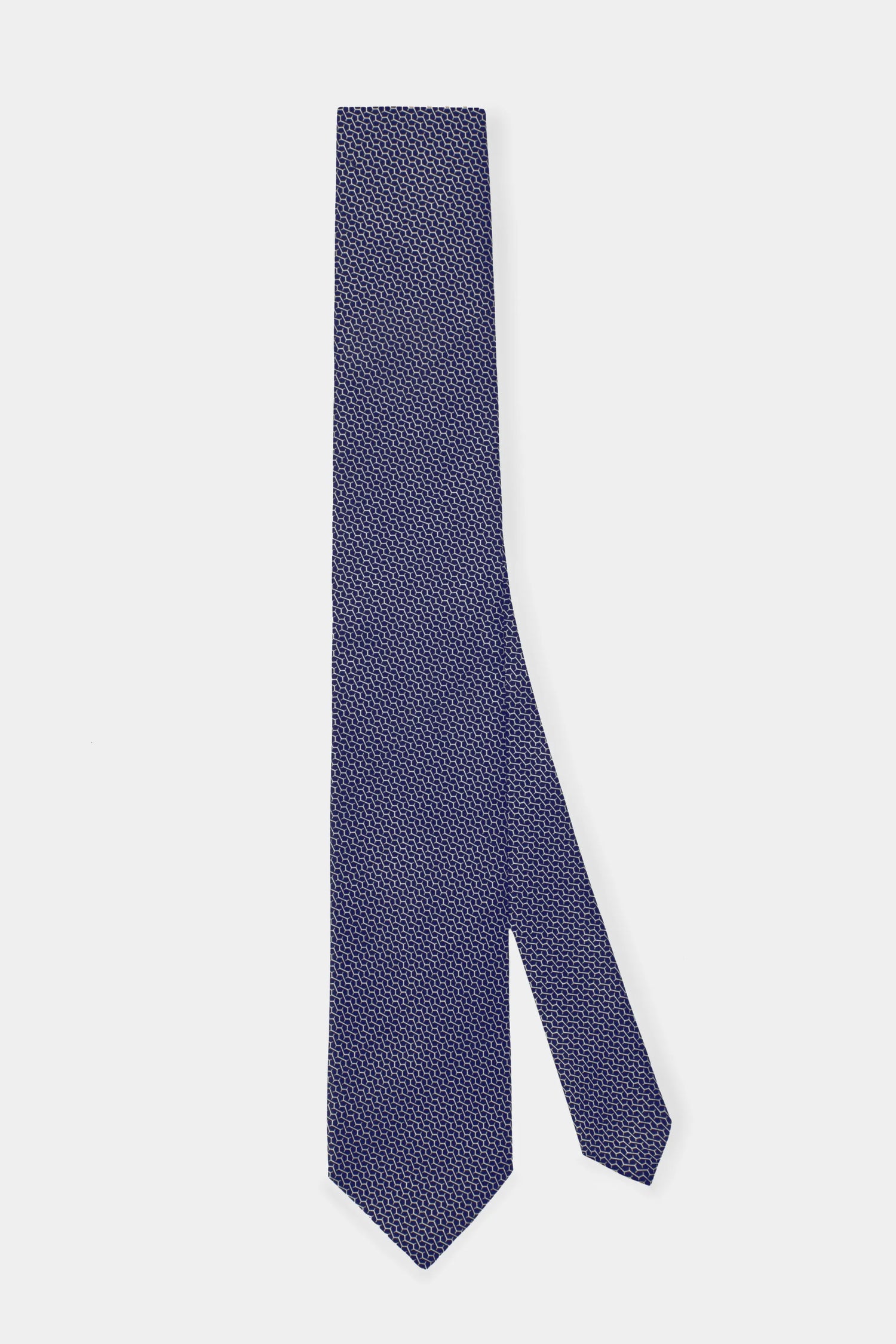 Cravată albastră imprimeu mătase Florentinodelure, design elegant și simplu.