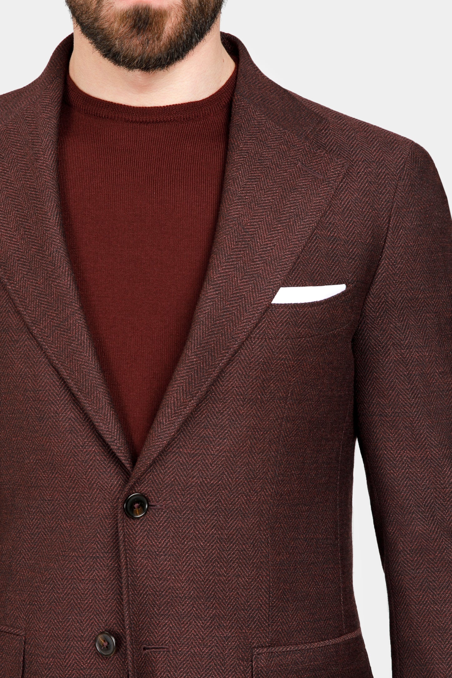 Bordeaux Herringbone PHOENIX Jacket - Florentinodelure