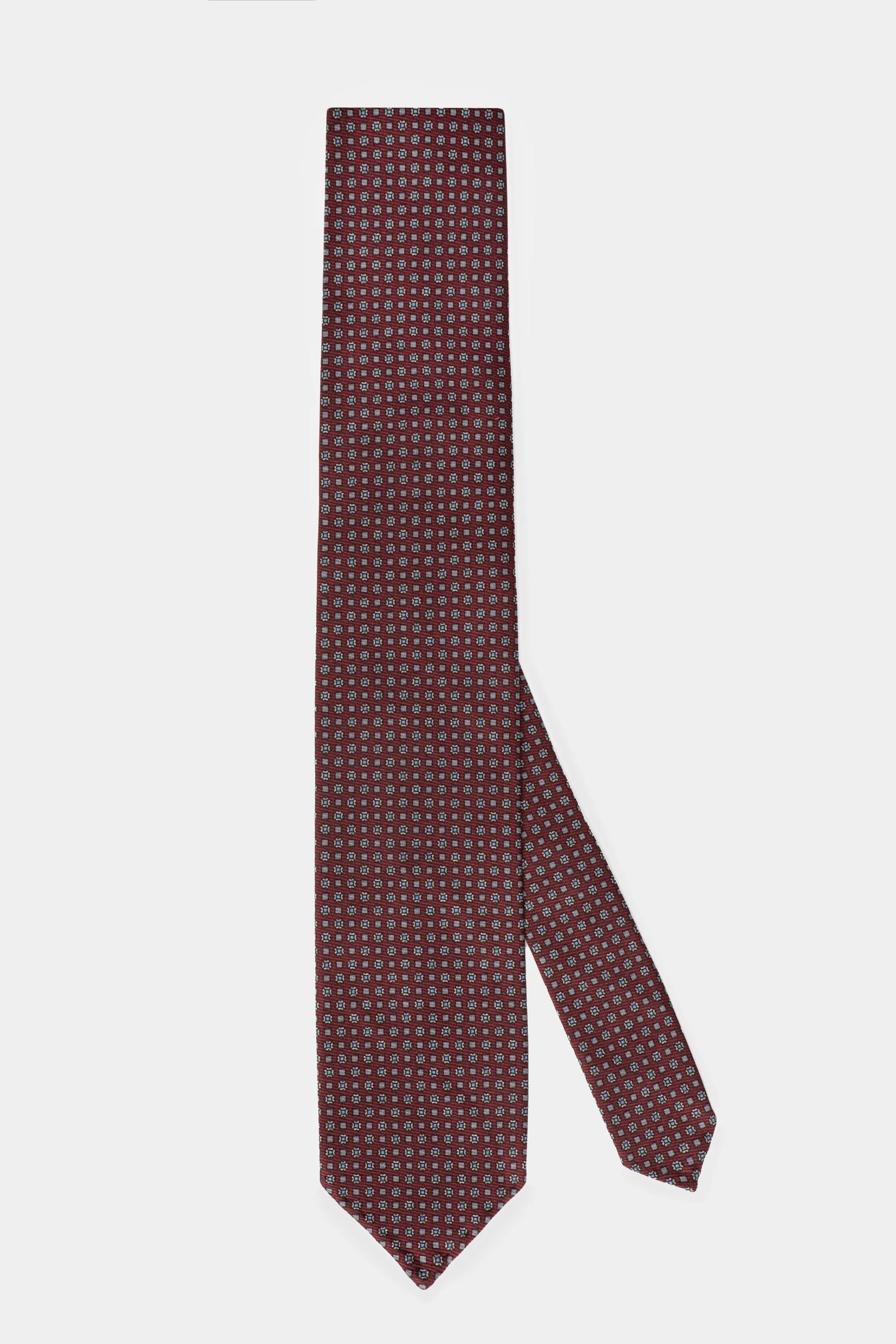 Cravată Bordeaux Paisley 7-Fold mătase Florentinodelure, design elegant.