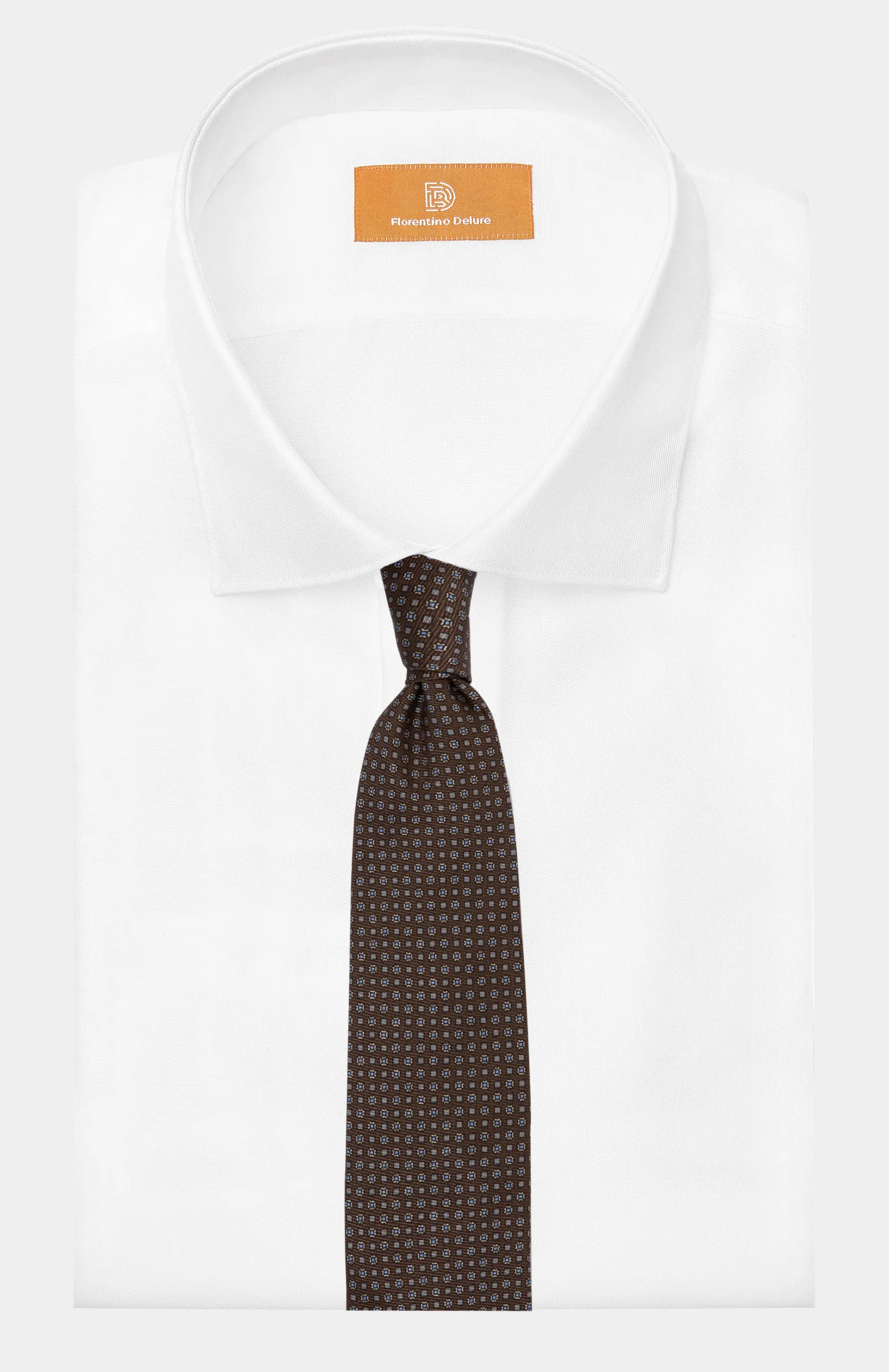 Brown Paisley 7-Fold Tie - Florentinodelure