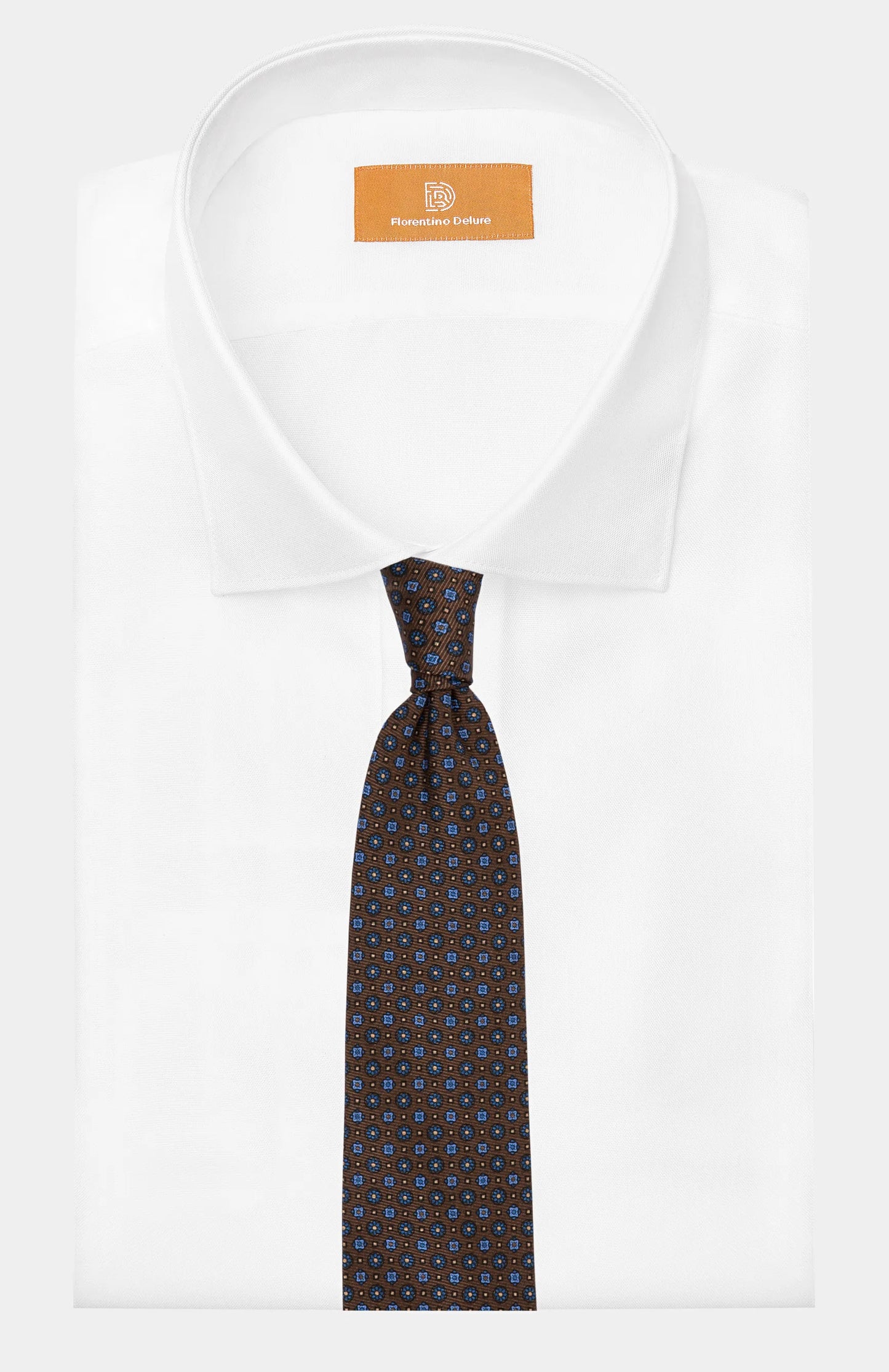 Brown Print Tie - Florentinodelure