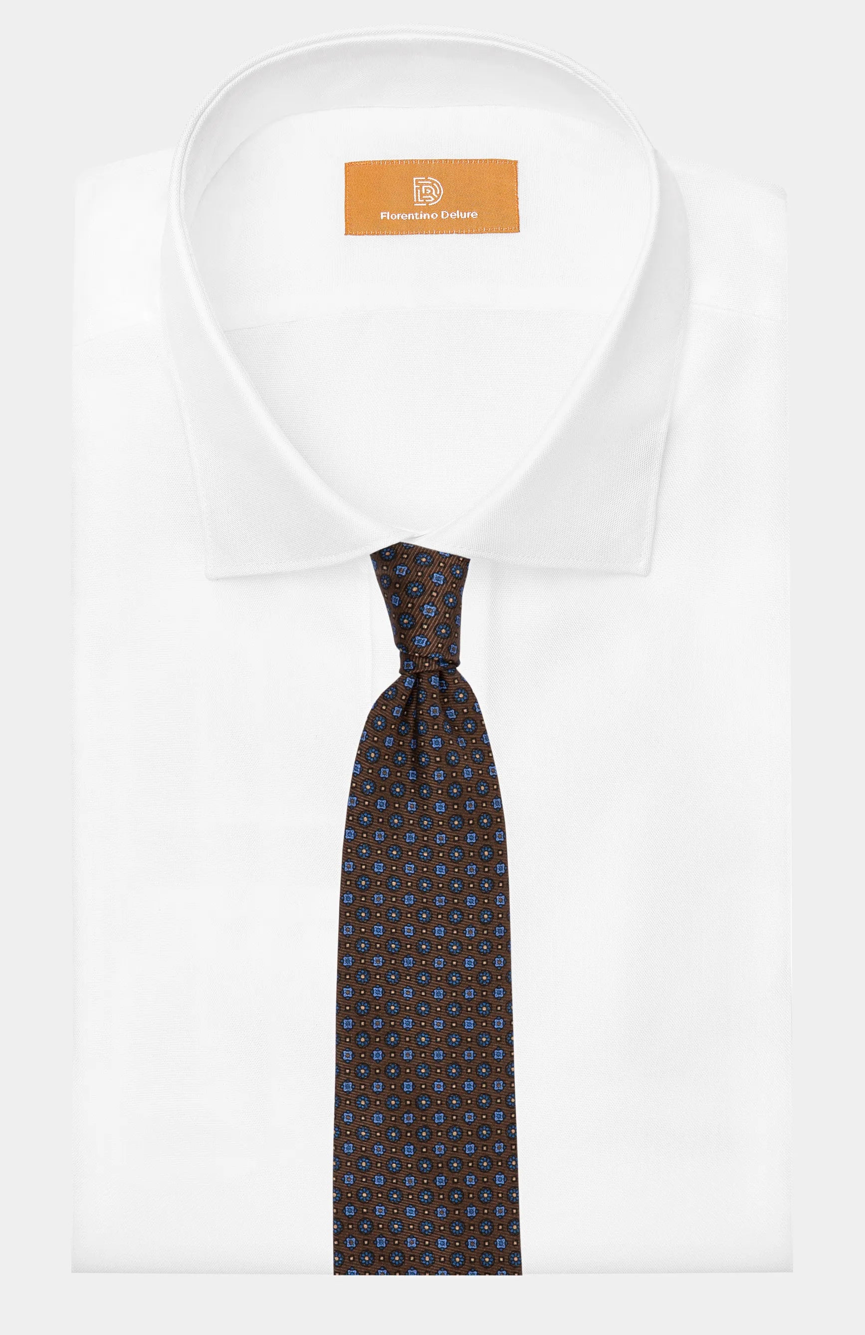 Brown Print Tie - Florentinodelure