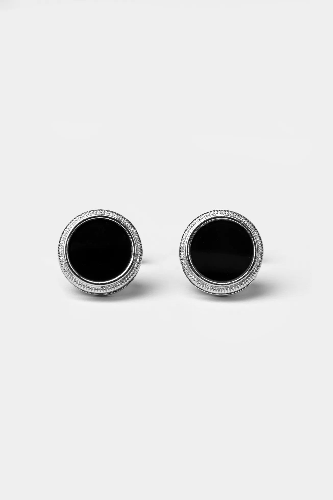 Flat Rounded Black Cufflinks - Florentinodelure