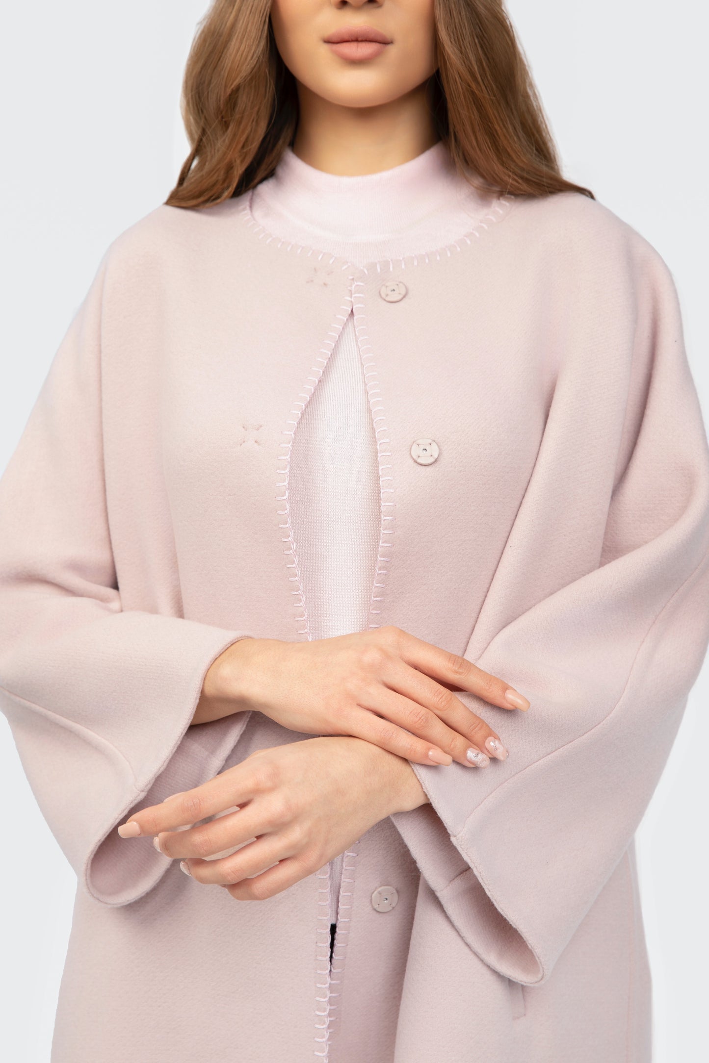 Light Pink Wool Overcoat - Florentinodelure