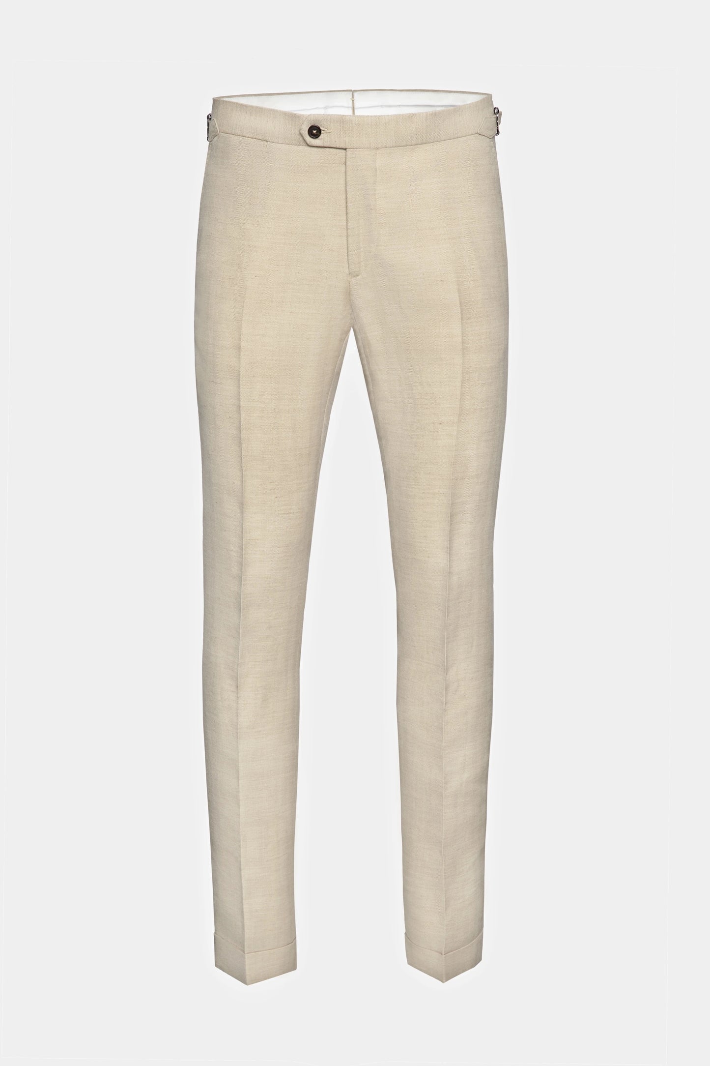 Pantaloni costumul bej Diablo din in Florentinodelure, textură elegantă.