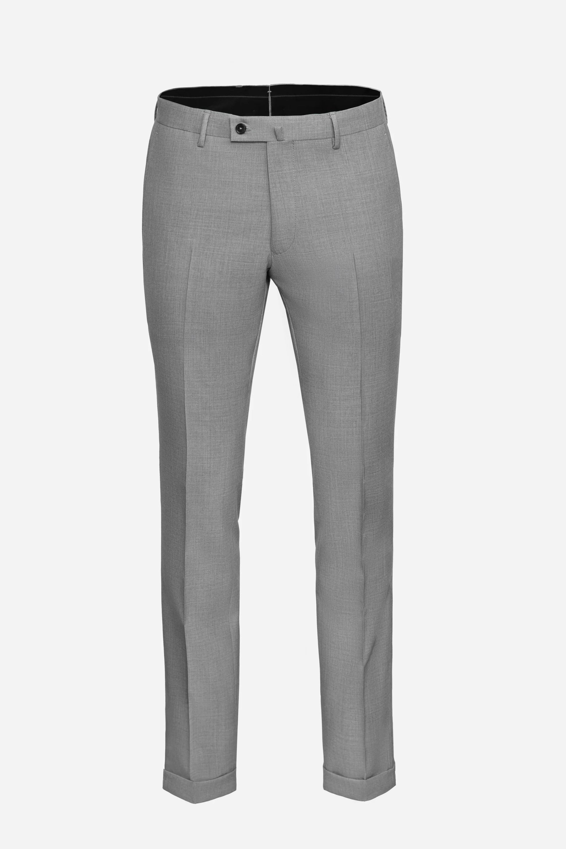 Pantaloni Heracle gri deschis Florentinodelure din stofă fină, vedere laterală.