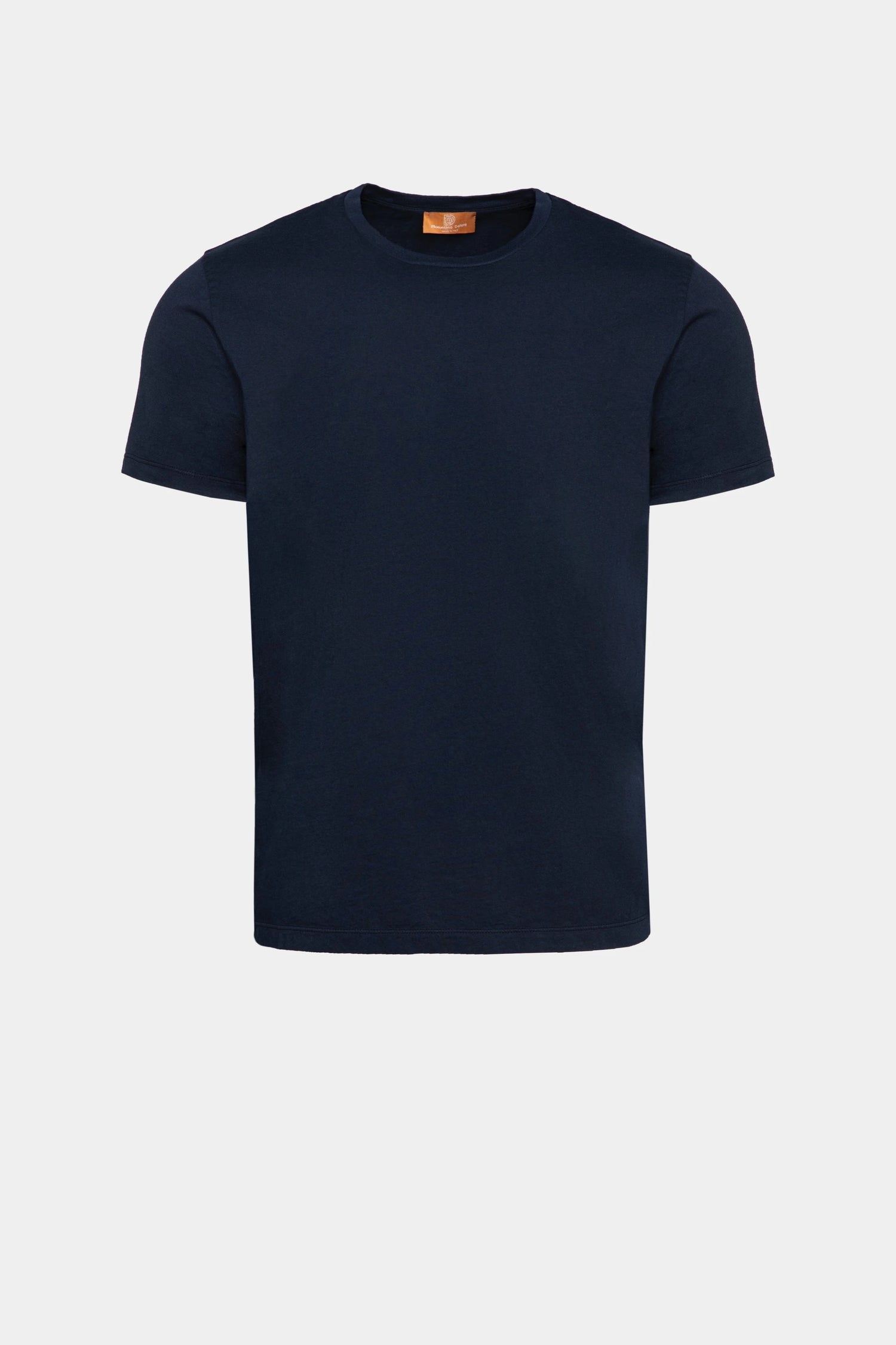 Tricou navy din bumbac Florentinodelure pentru bărbați, crewneck.