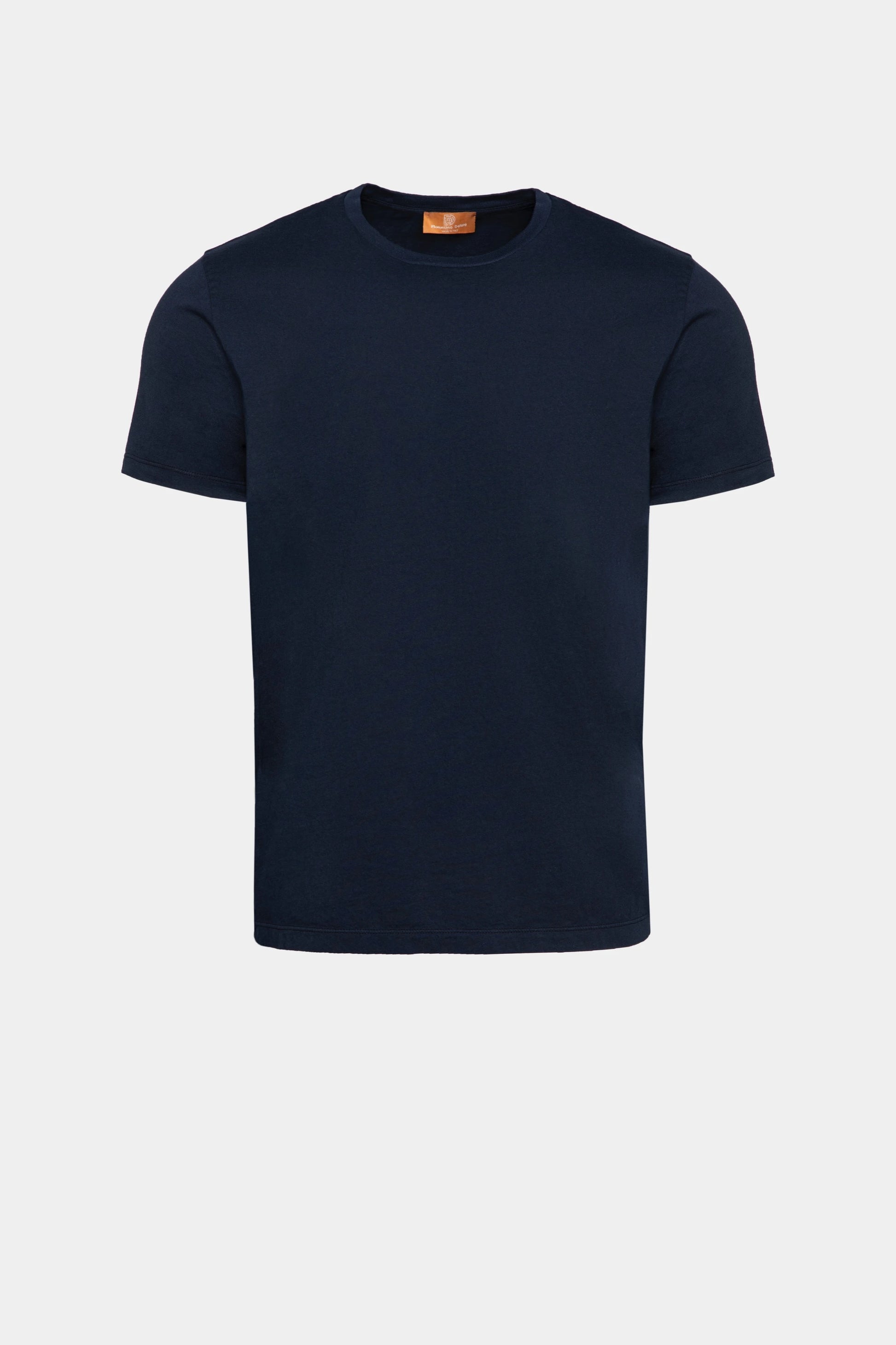 Tricou navy din bumbac Florentinodelure pentru bărbați, crewneck.