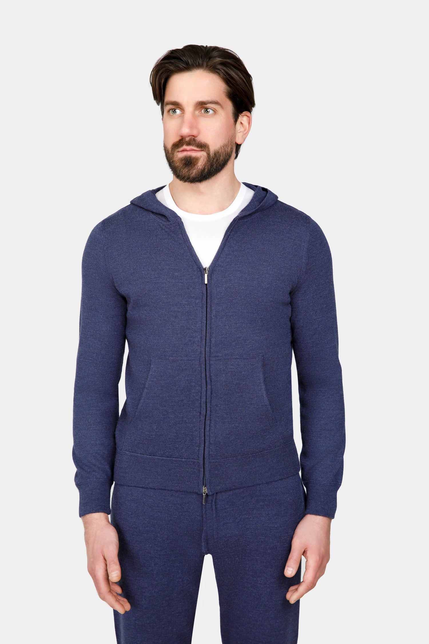Navy Merino Loungewear Suit - Florentinodelure