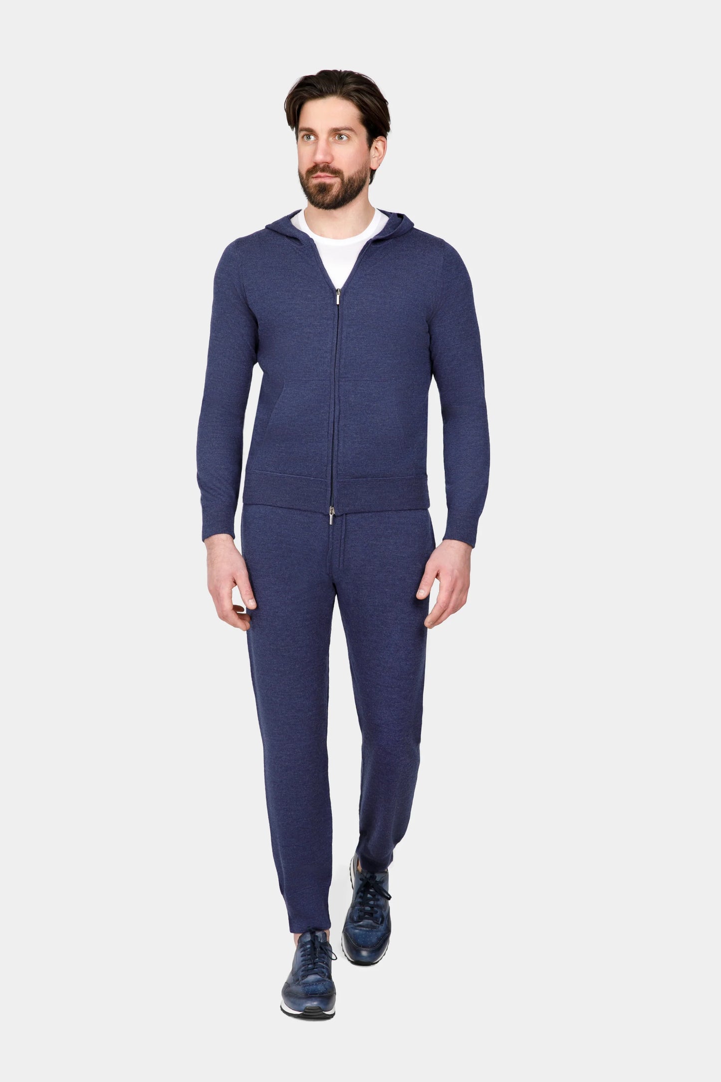 Navy Merino Loungewear Suit - Florentinodelure