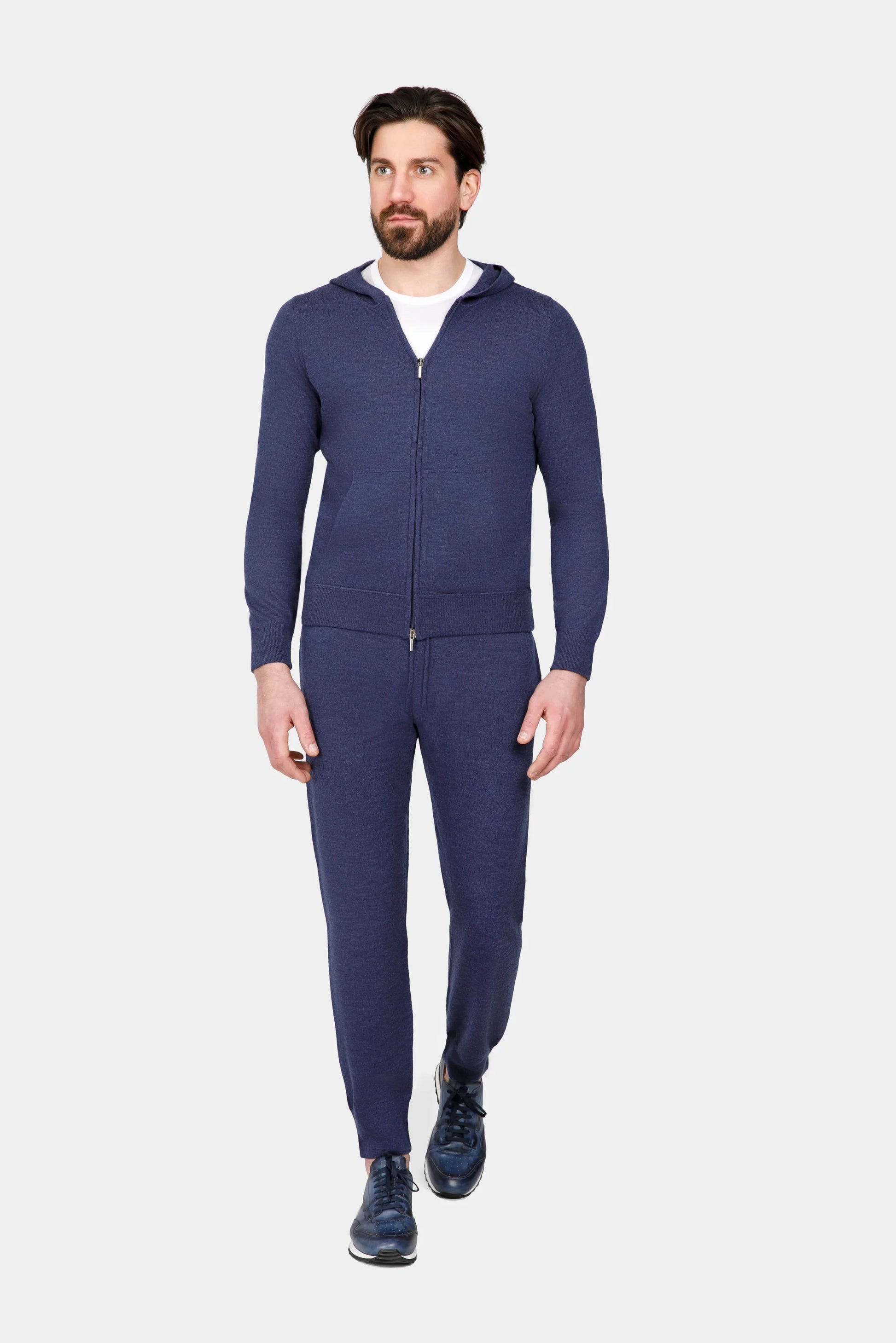Navy Merino Loungewear Suit - Florentinodelure