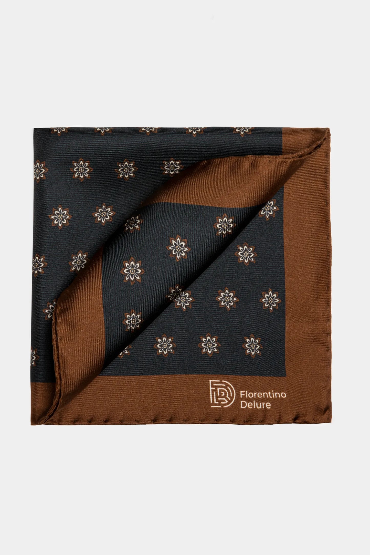 Navy Print Pocket Square - Florentinodelure