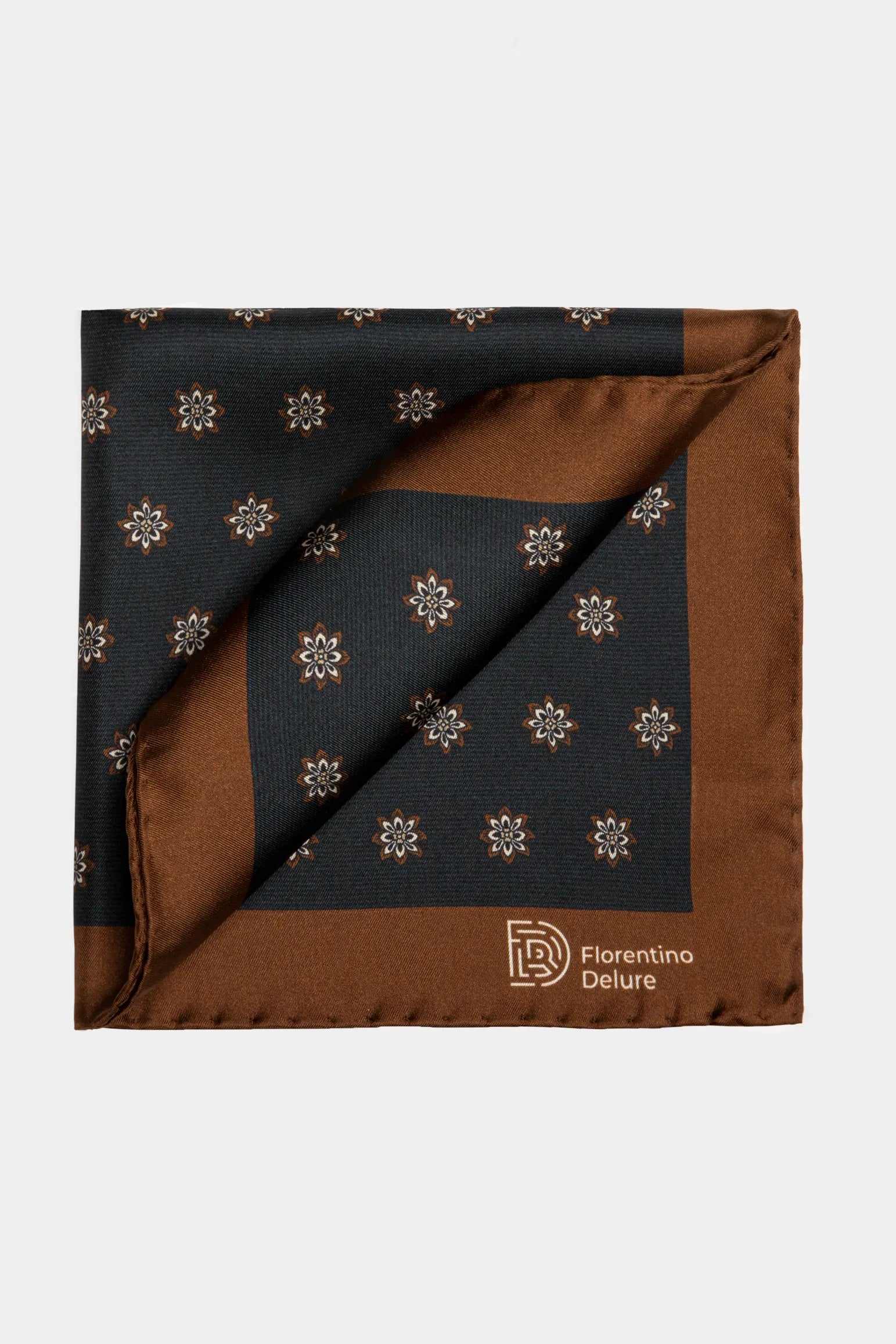 Navy Print Pocket Square - Florentinodelure