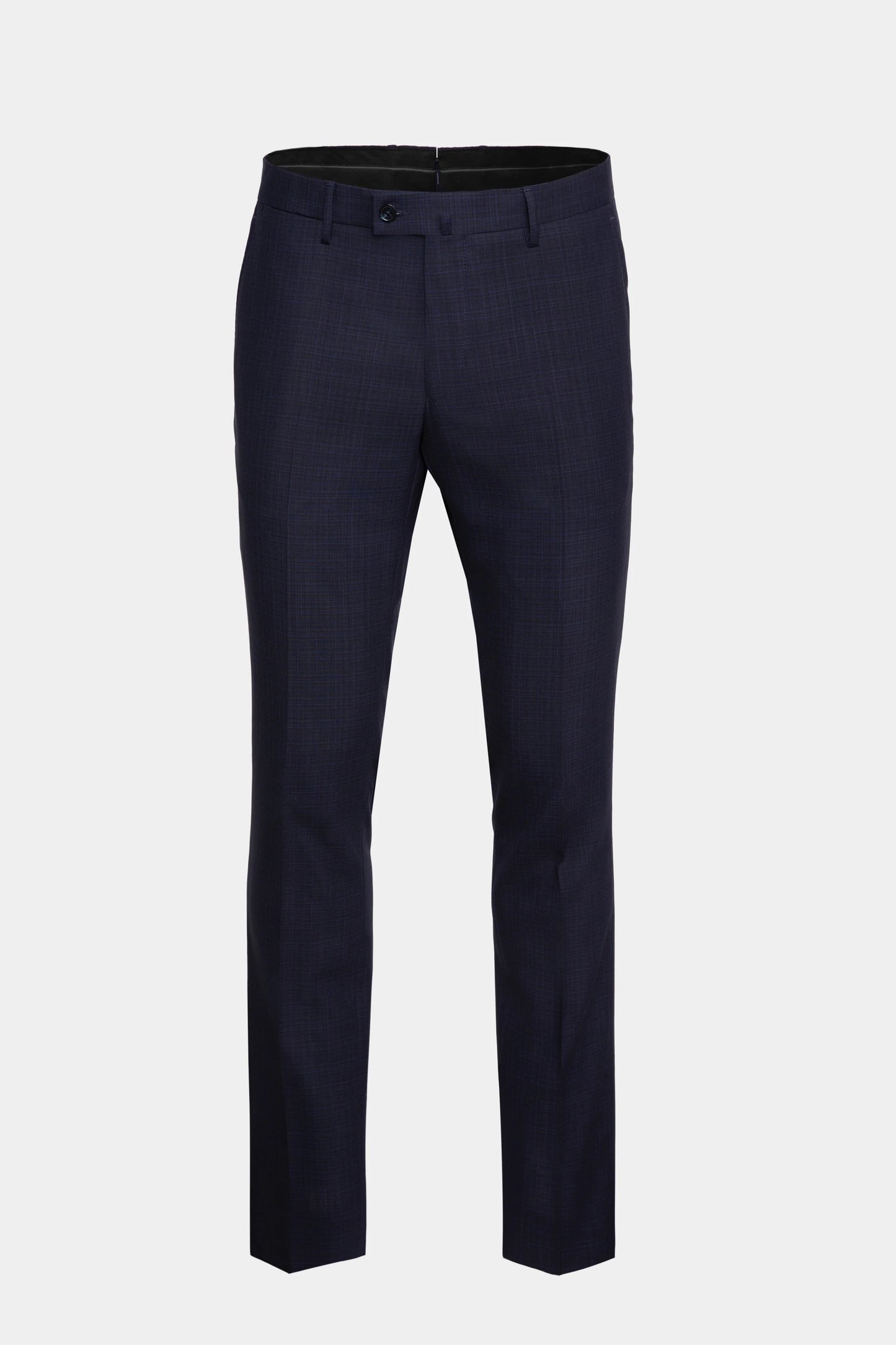 Pantaloni navy EGO Florentinodelure, material texturat, vedere laterală, mărimi 44-48.