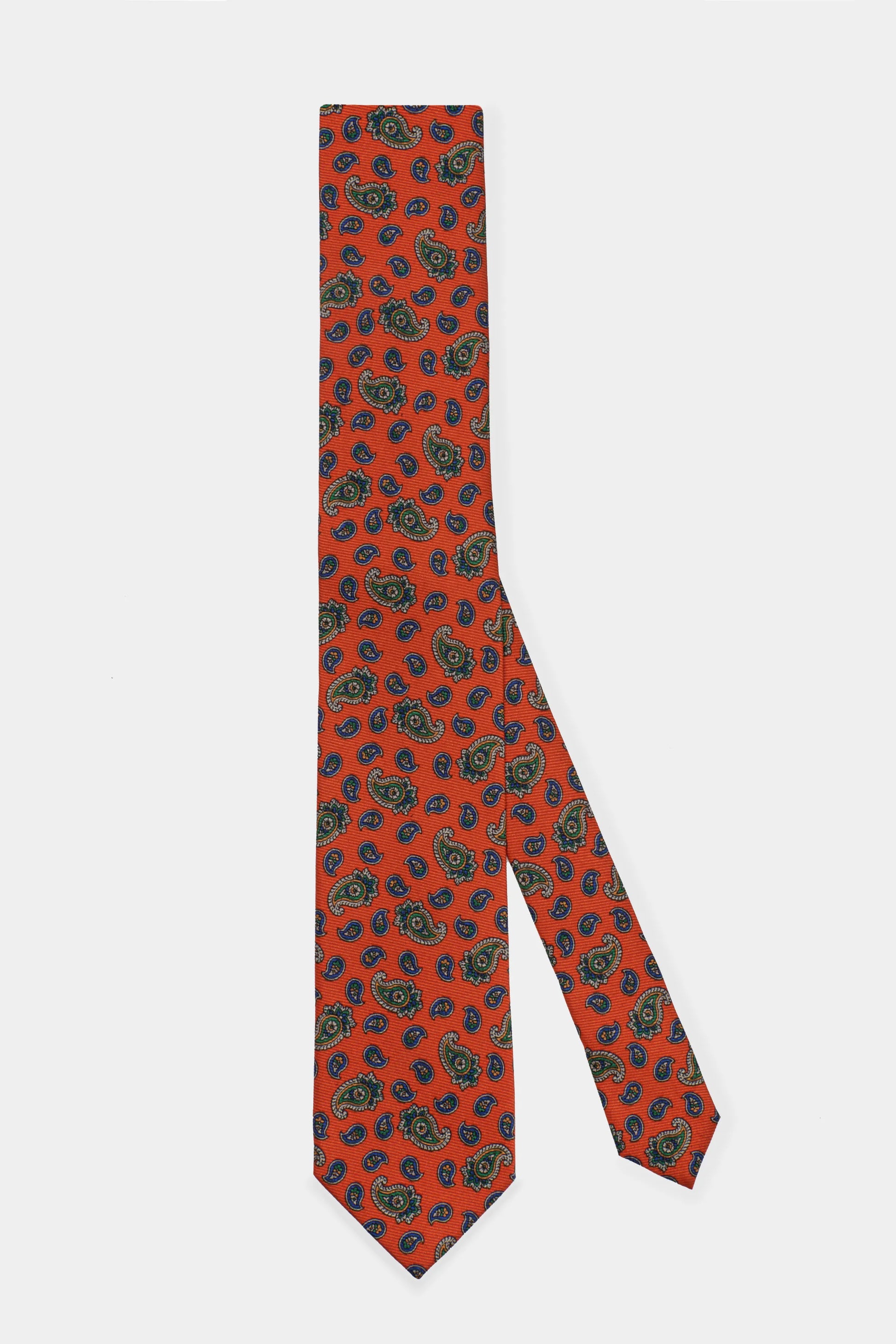 Orange Paisley Tie - Florentinodelure