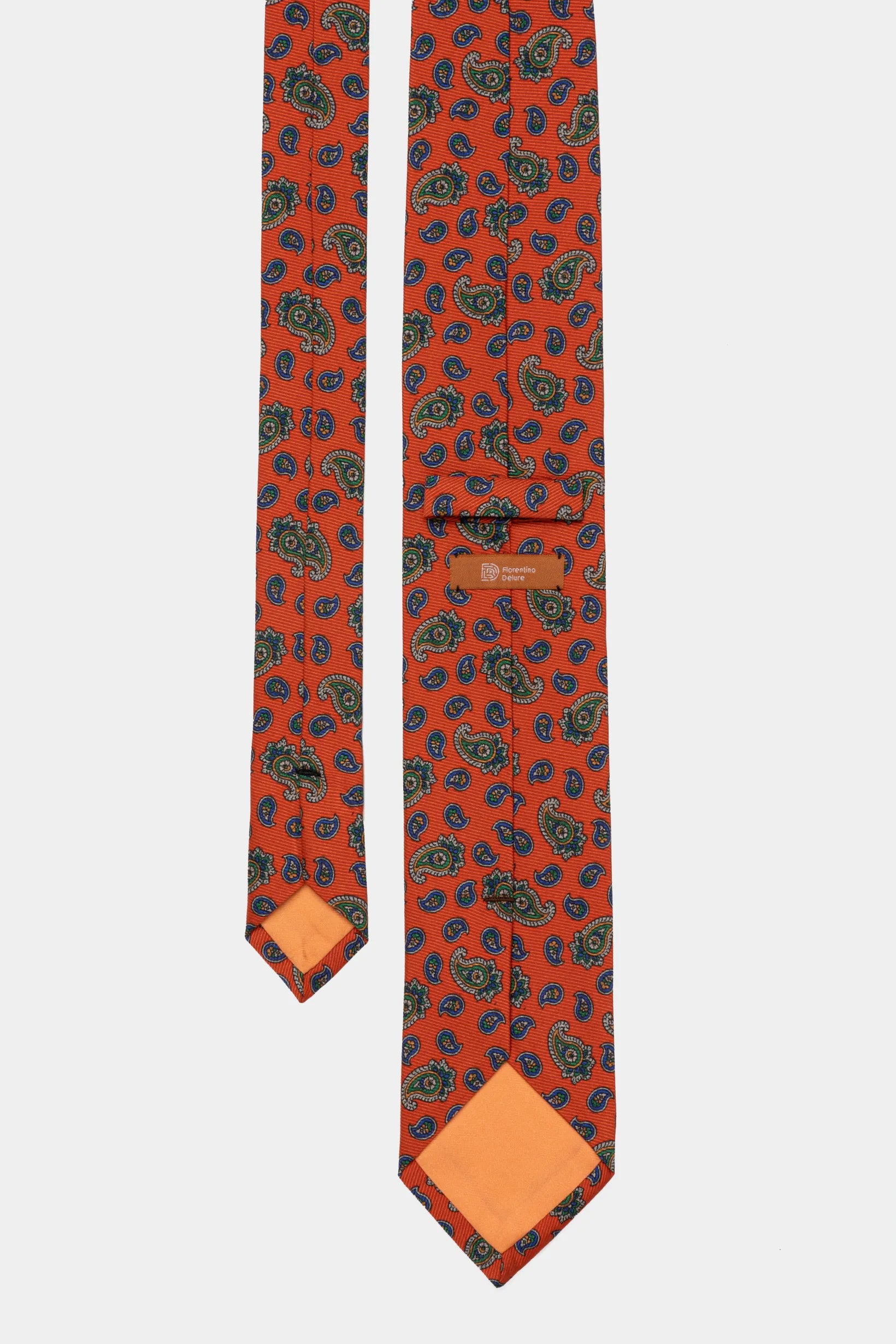 Orange Paisley Tie - Florentinodelure