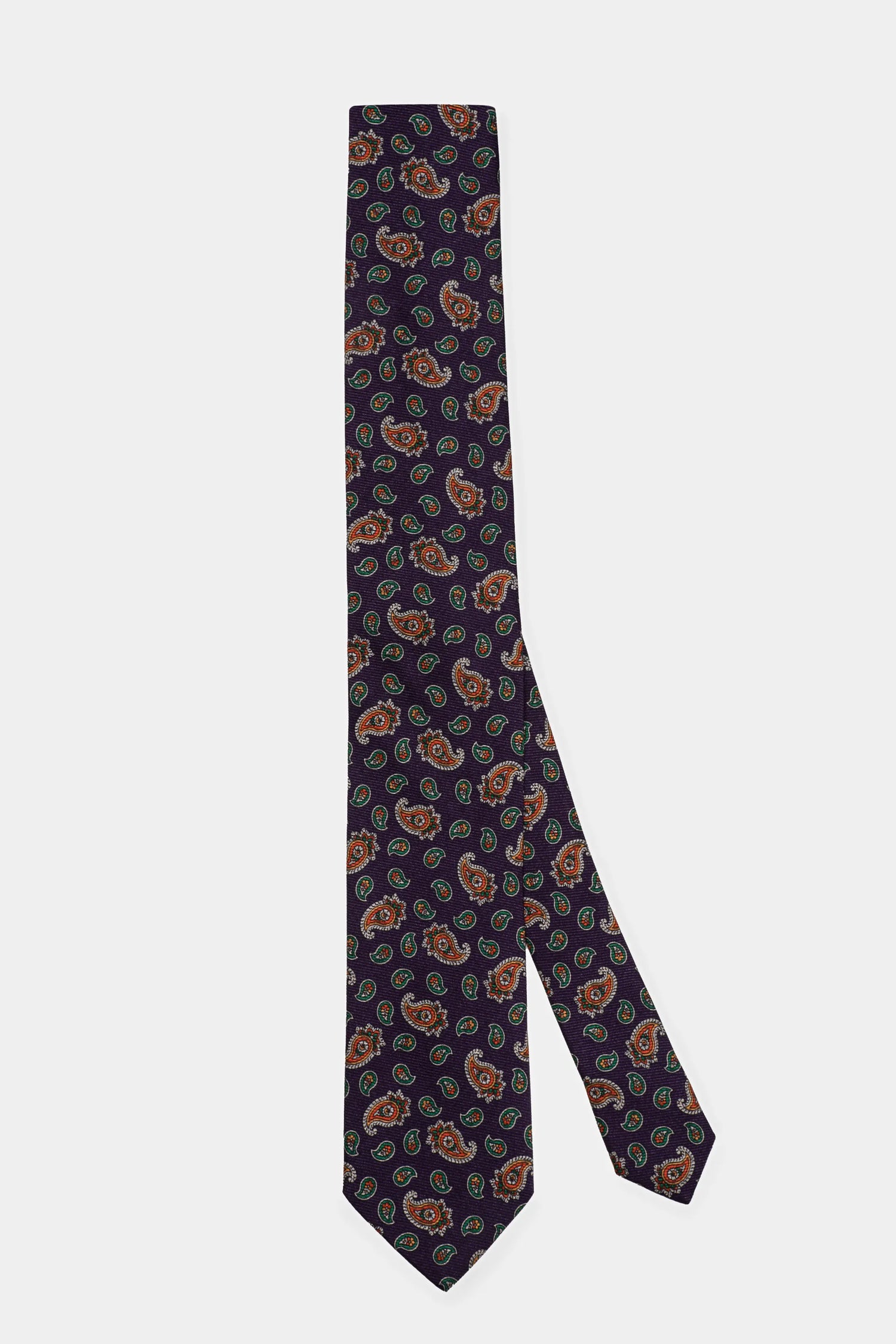 Cravată Paisley mov din mătase Florentinodelure cu design vibrant.