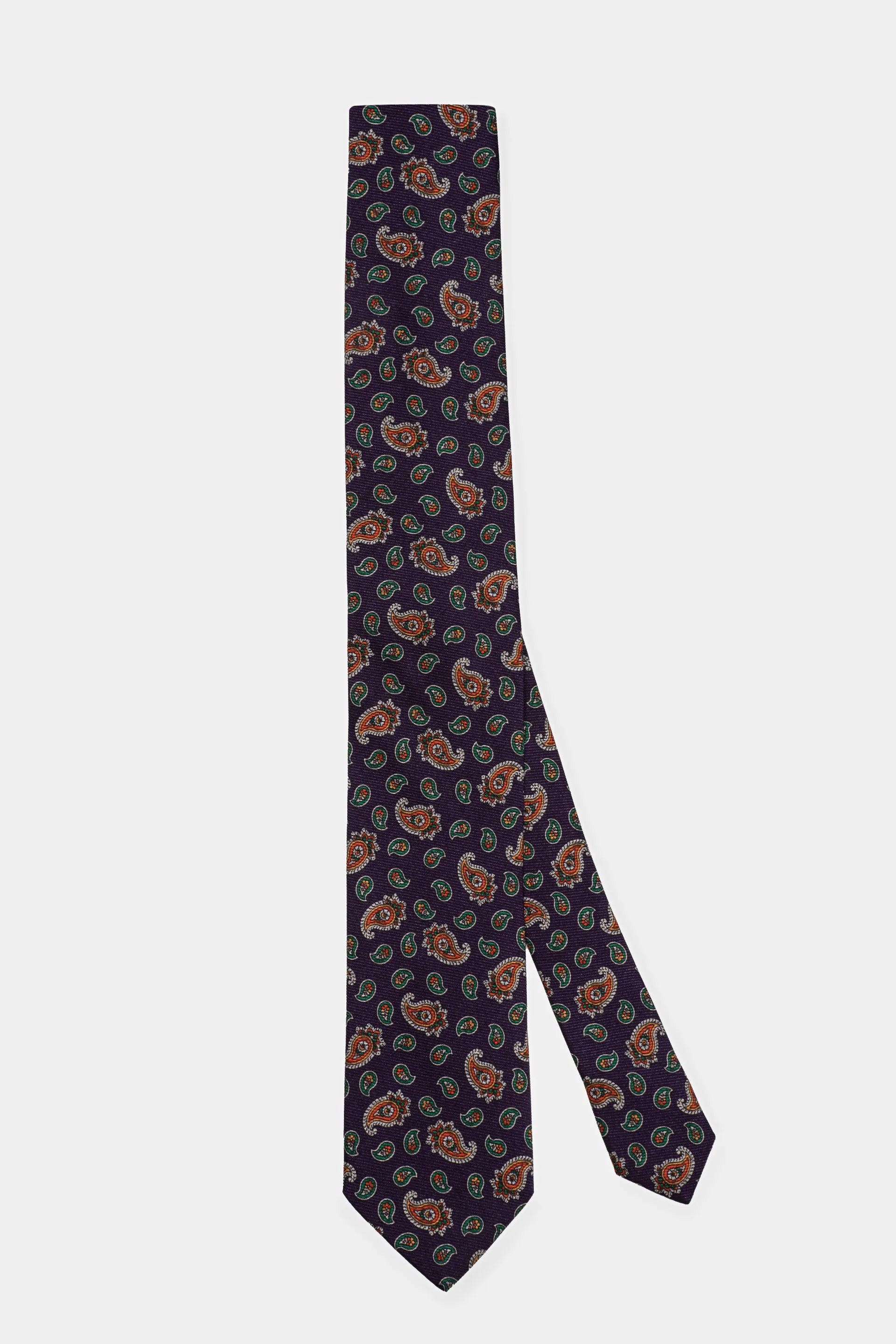 Cravată Paisley mov din mătase Florentinodelure cu design vibrant.