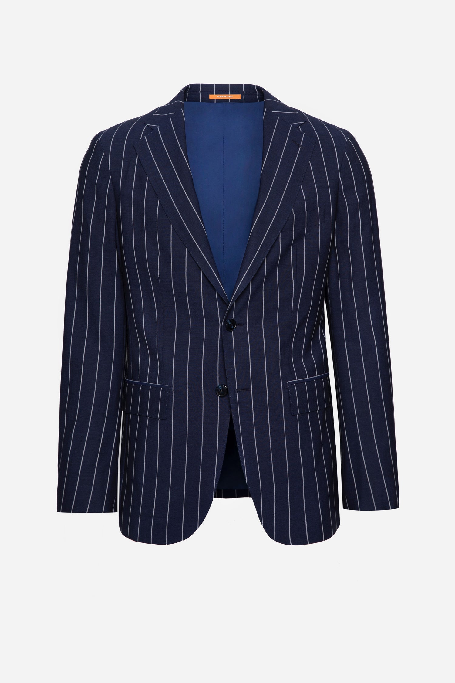 Costum navy in dungi Florentinodelure, lana, rever clasict.