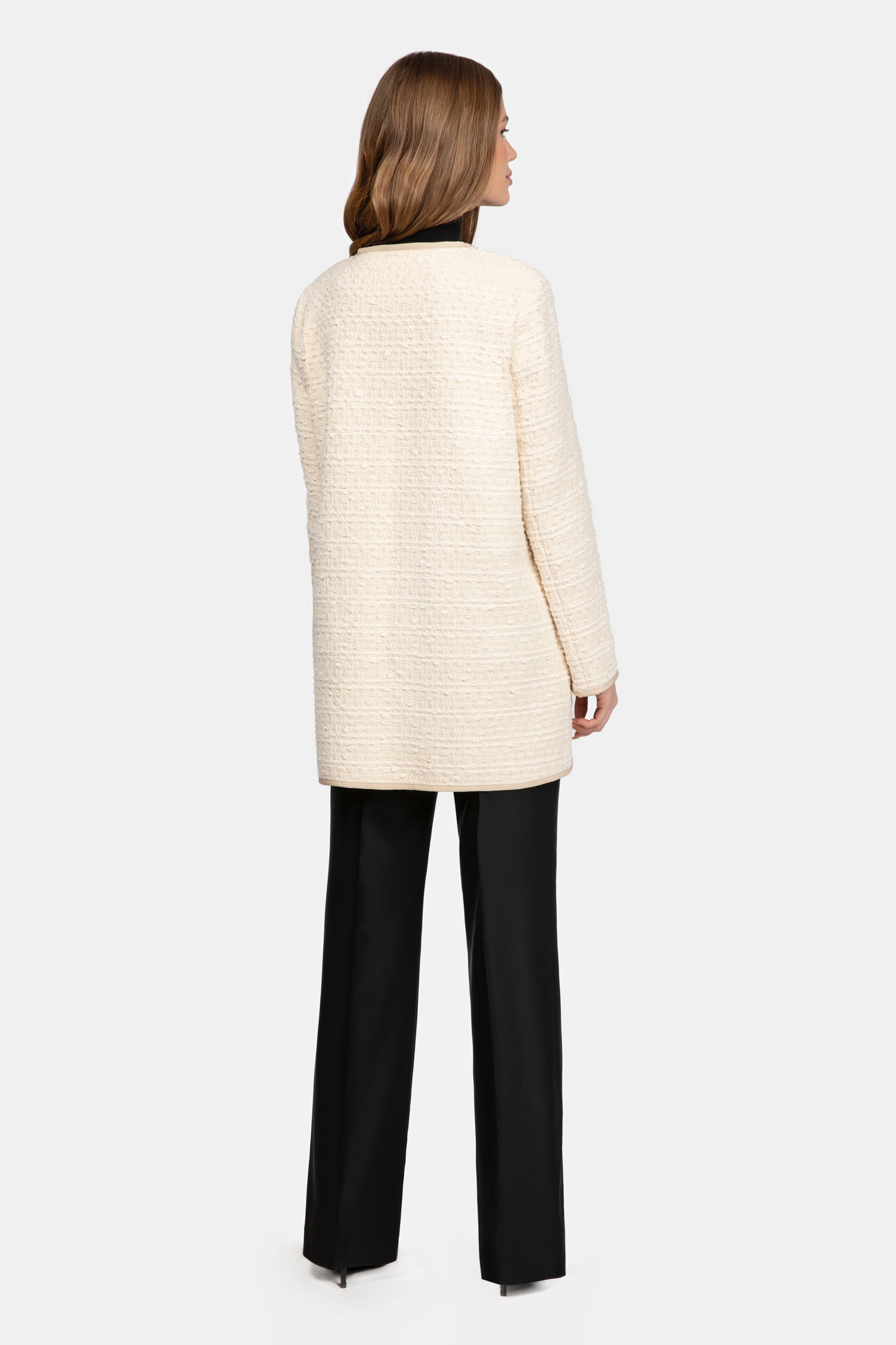 White Boucle Overcoat - Florentinodelure