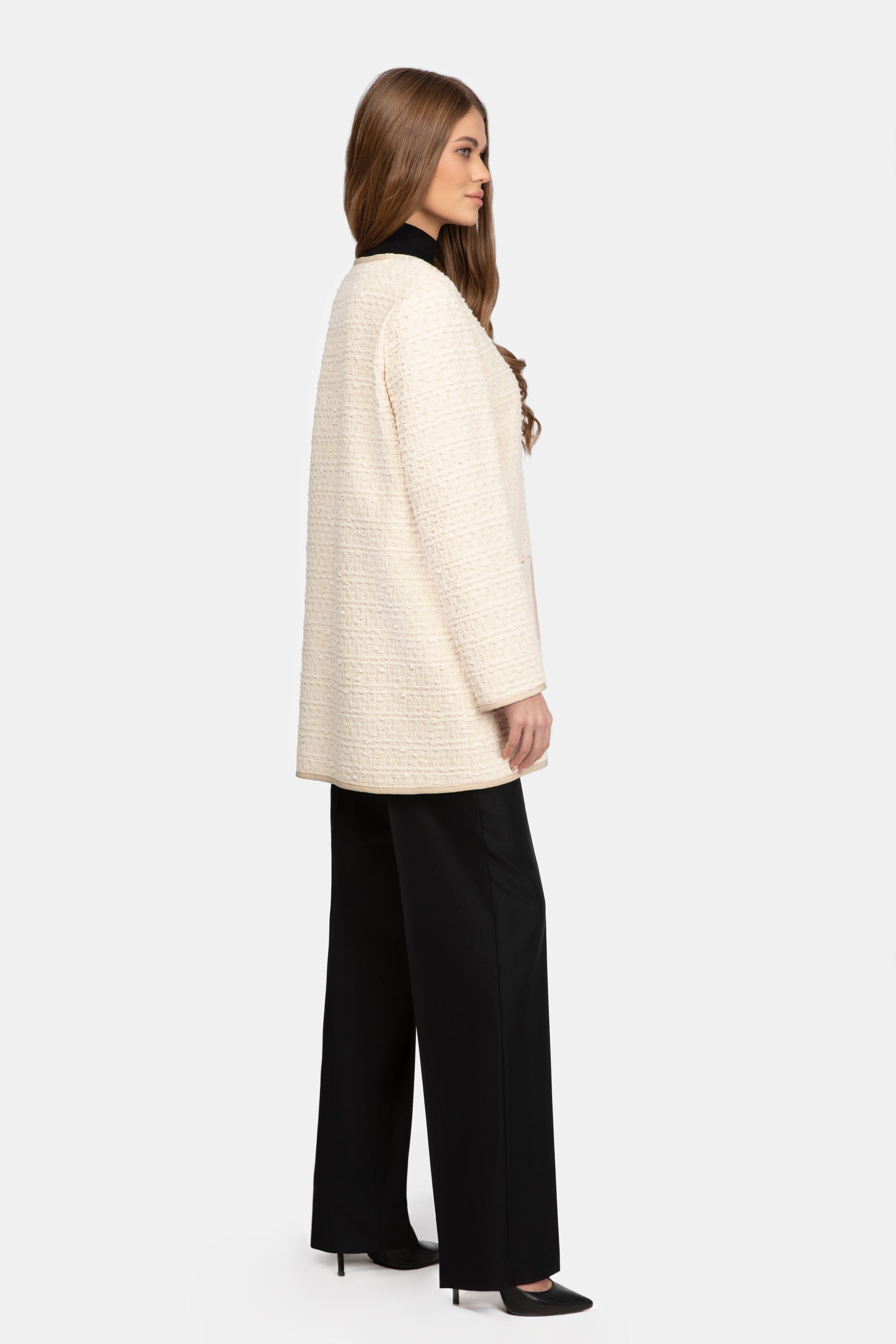 White Boucle Overcoat - Florentinodelure