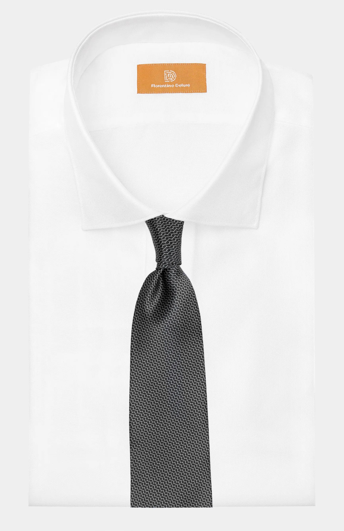 Black Print Tie